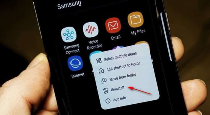 Samsung Galaxy S9: Cómo desinstalar aplicaciones