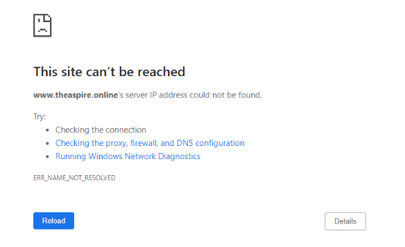 Error de Google Chrome "No se pudo encontrar la dirección IP del servidor"